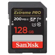 SanDisk Extreme Pro SDXC Memory Card - 128GB UHS-I - U3 - V30 - Read up to 200MB/s - Write up to 90MB/s - Ultra High Speed SD Card [SDSDXXD-128G-GN4IN]