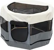 FONDOTIN Dog Playpens Play Yards Portable Pet Fence Puppy Play Pen Kitten Playpen Cat House