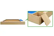 Mighty 2.4m Sandpit with Storage Tubs and Boxes