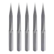 5pcs CNC V Bit 20 Degree 1/8" Shank 0.1mm Tip Engraving V Bits Chamfer End Mill