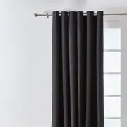 Monaco Wide Width Block Out Curtain - Black