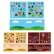 for Boys Girls Reusable Sticker Books Jelly Quiet Book for Kids Learning Toy