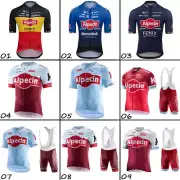 Cycling Jersey Set Men's Team Alpecin Biking Clothing Short Sleeve Bib Quick Dry