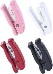 Abaodam 4pcs Mini Stapler Set Realistic Vintage Design for Dollhouse Desk Accessories Educational Mini School Supplies White Pink Red Black