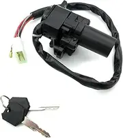 Ignition Switch for Kawasaki for ZX6R for ZX7R for ZX9R for ZX7RR for ZZR400 Motorcycle Ignition Switch Fuel Gas Cap Cover Seat Lock Keys Motorcycle Ignition Switch Lock(Ignition Lock)