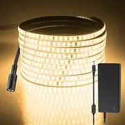 Outdoor LED Waterproof Light Strip IP67 3-12 Meter 3000K Warm Light DC24V Dimmable Silicone LED Tape Lighting High-Density 120LED 8W/M Suitable for Outdoor Wal