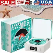 The Waves Vinyl Player 2024 Bluetooth Vinyl Record Player Waves Gift Decor Light