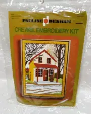 Vintage Pauline Denham Crewel Embroidery Kit Country Store #6058 sealed