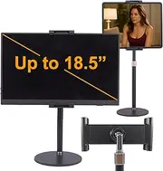FeeLazy Portable Monitor Stand Tablet Stand for Desk Kindle Holder with Metal Disk, Telescopic Pole and Super Wide Clamp Portable Monitor Mount 15.6 inch 18.5 inch FL12C