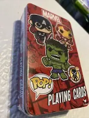 Marvel POP 54 Card Set with Mystery Bobble Head Factory Sealed Tin Sealed New