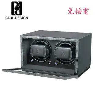 【PAUL DESIGN】英國保羅 手錶自動上鍊盒 Petite 2D 2支裝 免插電 鋼琴烤漆(機械錶專用錶盒 上鍊盒 上鏈盒)