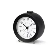 AWA13-04 BK Lemnos JIJI Alarm Clock Black Table Clock New