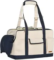 Puppia Sailorpup Dog Carrier for Small Dogs up to 22 lbs Secure Harness Clips Navy Color