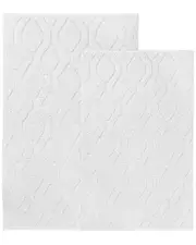 Superior Set of 2 Medium Brou Geometric Diamond Washable Bath Rugs