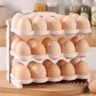 Egg Holder for Refrigerator Folding Egg Container Large Capacity Refrigerator