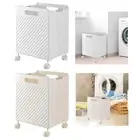 Foldable Laundry Basket with Wheels Storage Bin for Washing Storage College