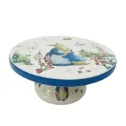Beatrix Potter Momma & Peter Rabbit Easter Dessert Pedestal Cake Stand 7" NEW