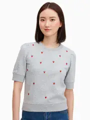 strawberry-embroidered pullover