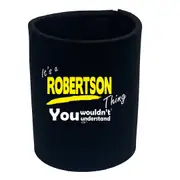 Sailing Robertson V1 Surname Thing - Funny Novelty Stubby Holder