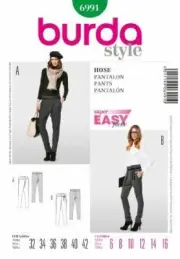 Burda Style Sewing Pattern 6991Misses Loose Fitting Pants Size 6-16