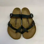 Birkenstock New with Box Mayari Black Oiled Leather Narrow Width - Select Size