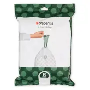 Brabantia Waste Bin Liners Bags Thick Plastic Trash Bags Code R (36L) 40 Bags