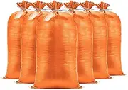 (Not Made in China) Heavy Duty Sand Bags for Flooding, Empty W/Tie Strings, UV Protection for 1600 Hours, Flood Water Barrier Sandbags,14in x 26in, Sandbag for Weight, 50lb Capacity (30 Bags)