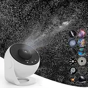 [Yokgrass] Star Projector, Planetarium Light Galaxy Projector, Night Light with 13 Replacement Discs, Large Projection Area, HD Image with Solar System Constellation Moon for Kids Adults Bedroom Ceiling