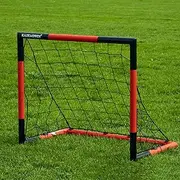 Football Goal 6'x4'|3'x2.5'|8'x6'-KAIHAOWIN Steel Goal All Weather Football Net for Kids/Adult-Quick Assembly Durable Training Heavy Duty Football Goal for Garden Indoor Outdoor