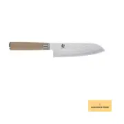 Shun Classic Blonde 7” Santoku Knife Blonde PakkaWood Handle Full Tang