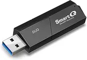SmartQ C307 DUO SD Card Reader Portable USB 3.0 Flash Memory Card Adapter Hub for SD, Micro SD, SDXC, SDHC, MMC, Micro SDXC, Micro SDHC, UHS-I for Mac, Windows, Linux, Chrome, PC, Laptop, Switch (Duo)