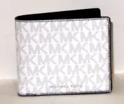Michael Kors Cooper Logo Billfold Wallet With Coin Pouch Bright White NWT $158