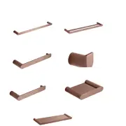 Accessory Towel Rail Robe Hook Toilet Roll Holder Soap Dish Shelf Rose Gold