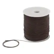 1mm Nylon Satin Cord 305 Yards Bracelet String Beading Thread, Dark Brown