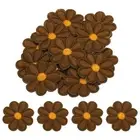 Flower Iron-on Patches for Clothing Repair Backpack 3.54x3.54" 15 Pcs(Brown)