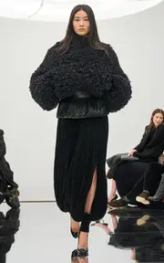 [ALAÏA] Fringed Knit Jogger Pants