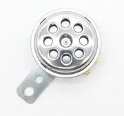 LVEE DL70 9 holes Universal Motorcycle Electric Horns Waterproof Round Loud Speaker 12V 1.5A 105db small horn for Motorcycle ATV scooter UTV bike (silvery)