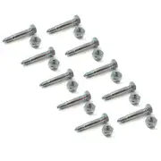 (Pack of 10) Shear Pin Bolt & Nut for John Deere 524D, 724D, 826D, 1332DDE Snow