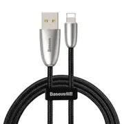 Torch Series 2M 1.5A 8 Pin To Usb Nylon Braided Data Sync Charging Cable With Indicator Light(Black)