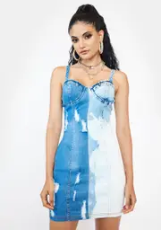 No Second Chances Denim Mini Dress