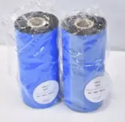Lot of 2 Wax Resin Rolls 165mm x 410m 6.50" x 1345' T84777BAO For Zebra Printer