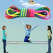 Kids Elastic Jump Rope - Durable Rubber/Nylon Blend Skipping Band for Exercise and Fitness Uncharged Suitable for Children 12 and Under - High Elasticity Schoo