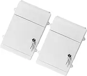 MINAOLULUS 2Set White Wall Mount Letter Box Large Capacity Rainproof Design for Suggestions Complaints Easy Installation for Office Community Use Public Letter Box for Outdoor Storage
