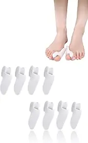 Relax & Support Big Toe - Soft Silicone Hallux Valgus Bunion Pads - Toe Separator & Protector for Overlapping Toes - 6 Pairs Unisex
