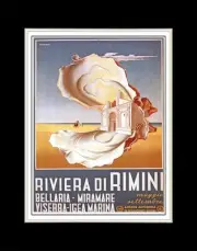 1950 Rimini Riviera Bellaria Miramare Viserba Igea Marina - Matted to 11x14