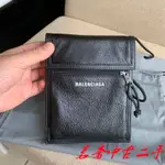 BALENCIAGA 巴黎世家 黑色柔軟牛皮 迷你 手機包 煙盒包 斜挎包 肩背包 532298