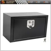 24"x"12"x14" Black Storage Tool Box W/2x Chain + 1x Lock Wholesale For Truck RV