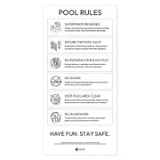 Pool Signs Australia Pool Rules Sign - Ice White