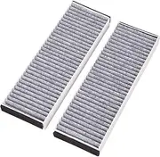 TOPAZ 2pcs Cabin Air Filter Compatible with Audi A6 2006-2011, A6 Quattro 2005-2011, R8 2008-2015, S6 2007-2011 Replace 4F0819439A CF10208 with Activated Carbon