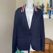 Banana Republic Blazer Jacket Color Blue Size 14 NWT 100% Authentic
